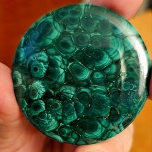 Malachite Display Disk with stand #2